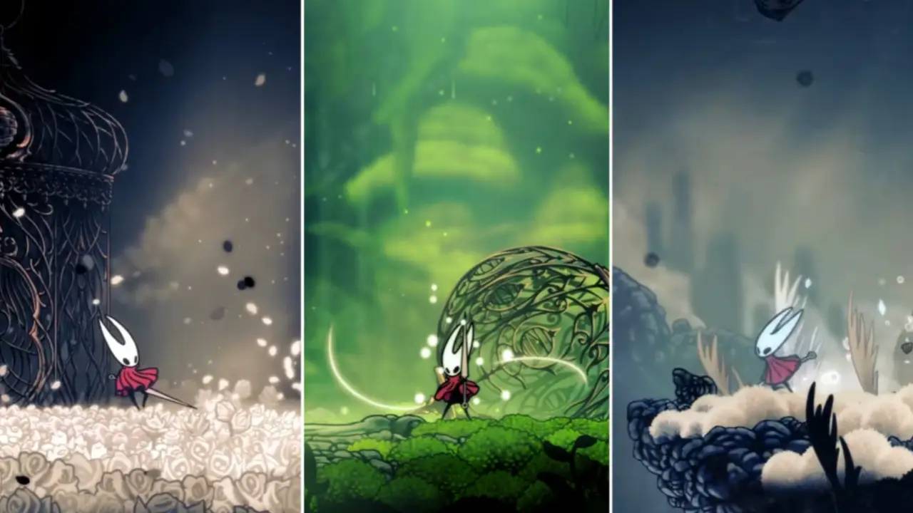 Mundo, exploração e apresentação em Hollow Knight Silksong