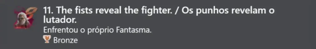 11. Os punhos revelam o lutador (Bronze)