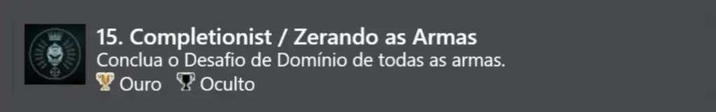 15. Zerando as Armas (Ouro)