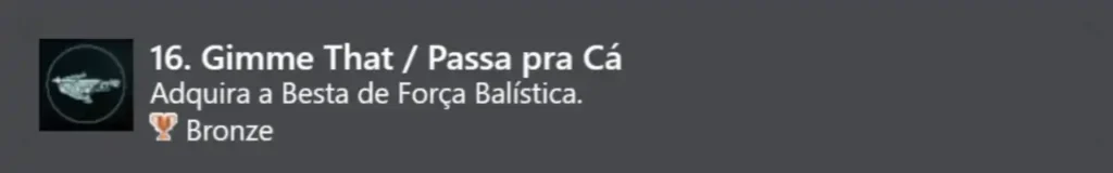 16. Passa pra Cá (Bronze)
