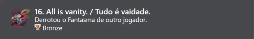 16. Tudo é vaidade (Bronze)