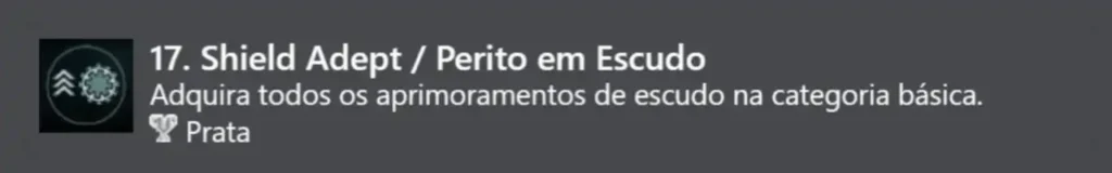 17. Perito em Escudo (Prata)