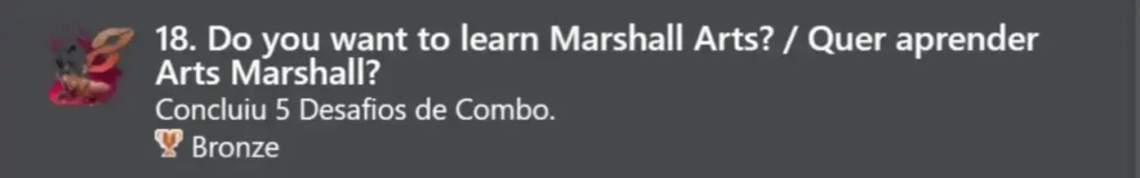 18. Quer aprender Arts Marshall (Bronze)