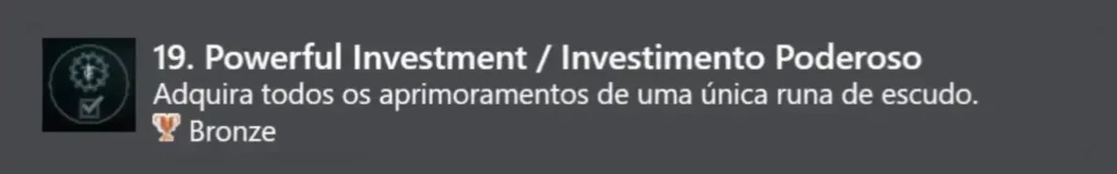 19. Investimento Poderoso (Bronze)