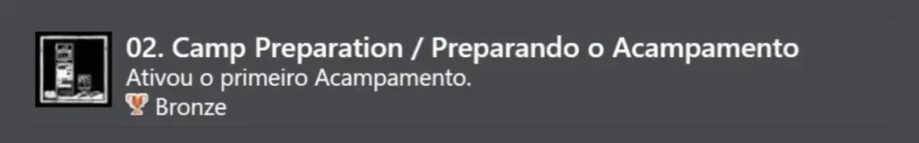 2. Preparando o Acampamento (Bronze)