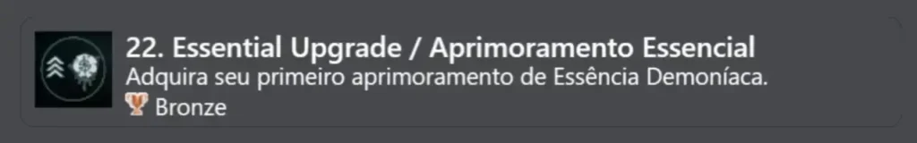 22. Aprimoramento Essencial (Bronze)