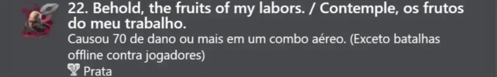 22. Contemple, os frutos do meu trabalho. (Prata)