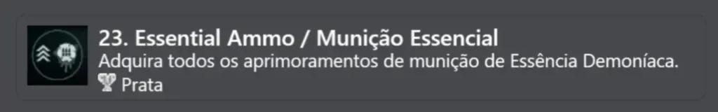 23. Munição Essencial (Prata)