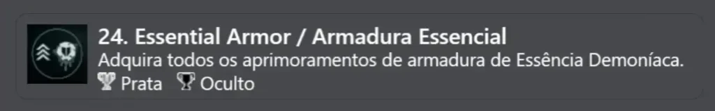 24. Armadura Essencial (Prata)