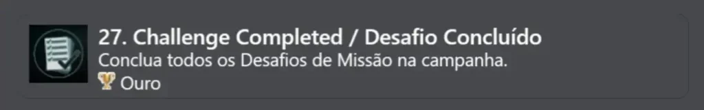 27. Desafio Concluído (Ouro)