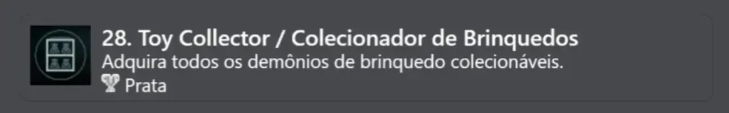 28. Colecionador de Brinquedos (Prata)