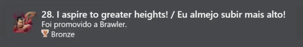 28. Eu almejo subir mais alto! (Bronze)