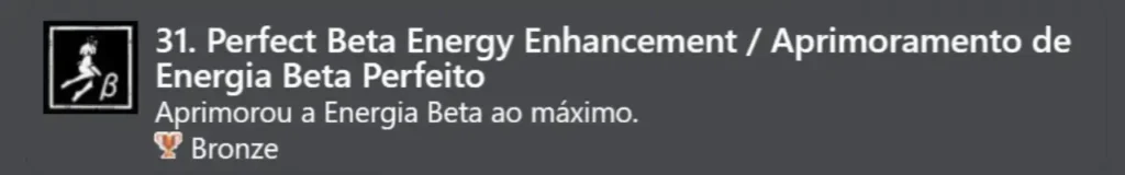 31. Aprimoramento de Energia Beta Perfeito (Bronze)
