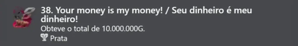 38. Seu dinheiro é meu dinheiro! (Prata)