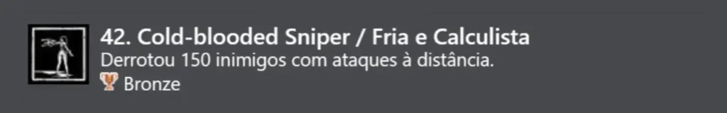 42. Fria e Calculista (Bronze)