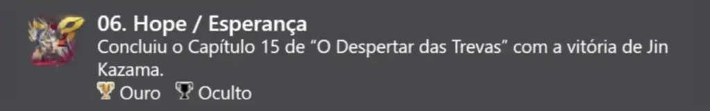 6. Esperança (Ouro).