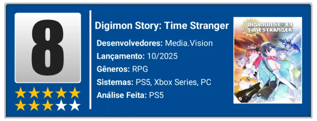 Análise: Digimon Story: Time Stranger vale a pena? 8 Digimon Story Time Stranger pontuação final
