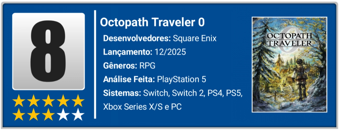 Octopath Traveler 0 pontuação final