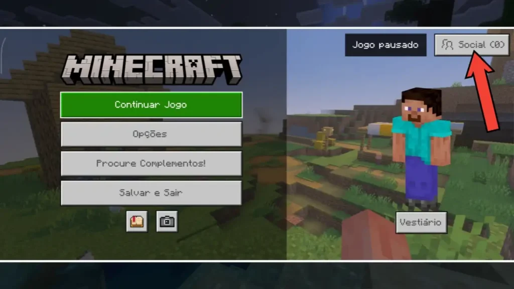 Acesse a aba “Social”