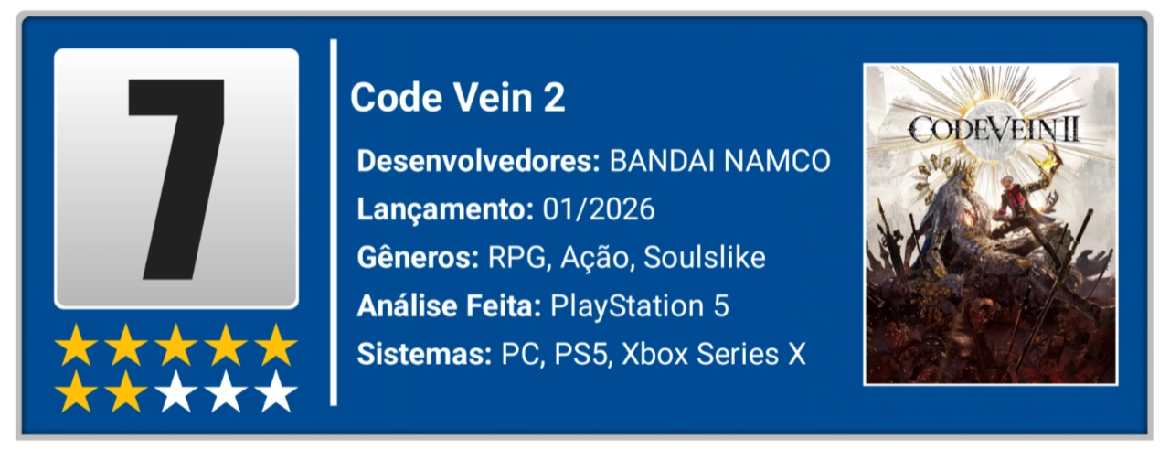 Code Vein 2 pontuação final
