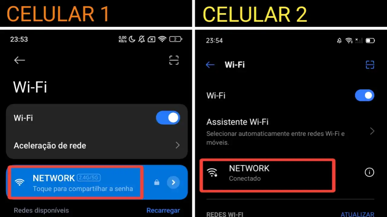 Conecte todos os aparelhos na mesma rede Wi-Fi