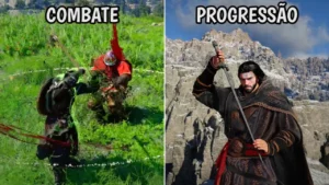 Crimson Desert gameplay focado em combate e progressão