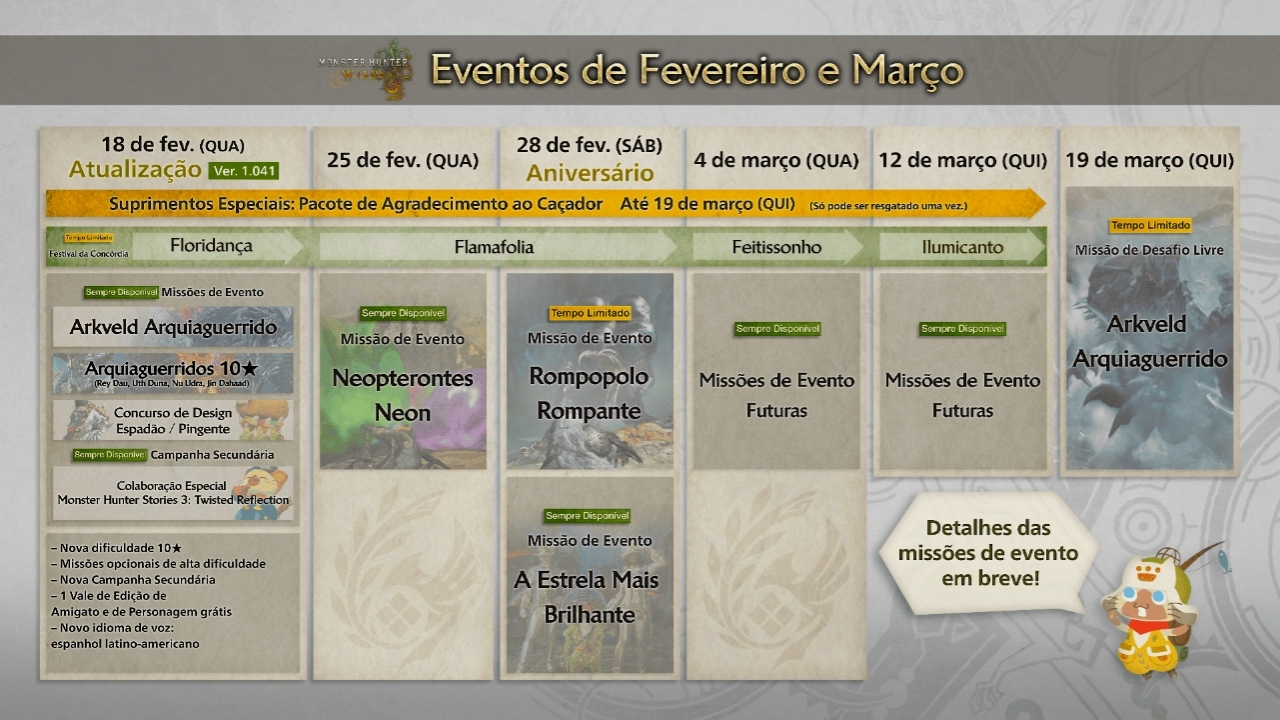 Eventos comemorativos entre fevereiro e março