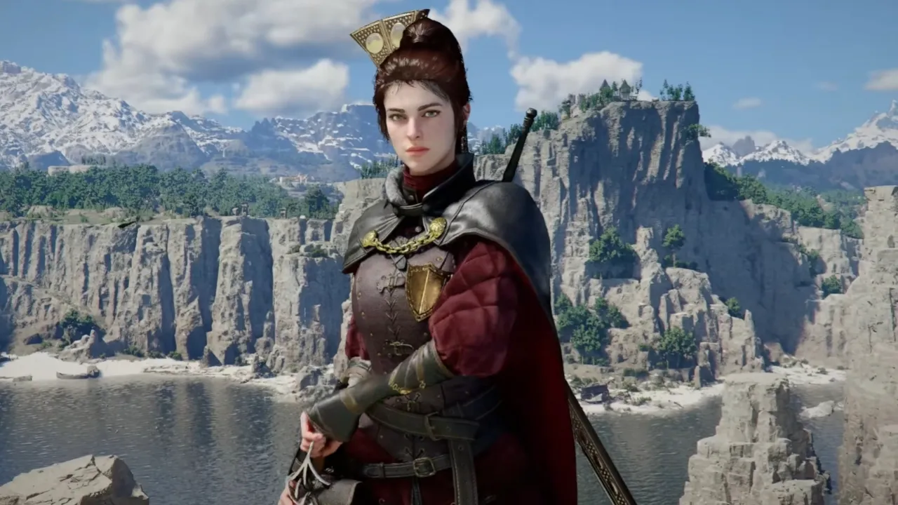 Damiane a combatente que domina armas de fogo e magia