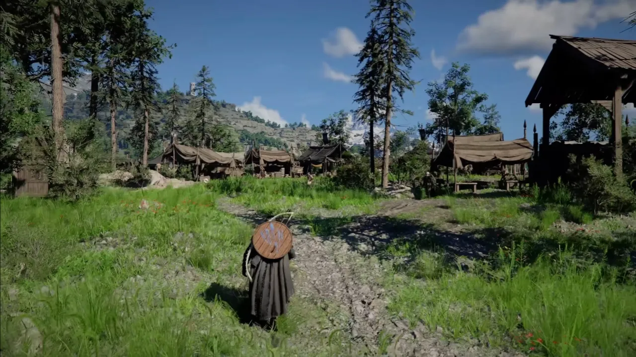 O acampamento dos Jubas Cinzentas o novo lar temporário em Hernand